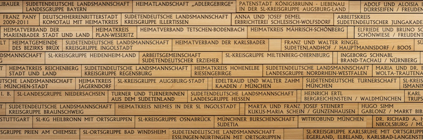 Förderertafel der Sudetendeutschen Stiftung