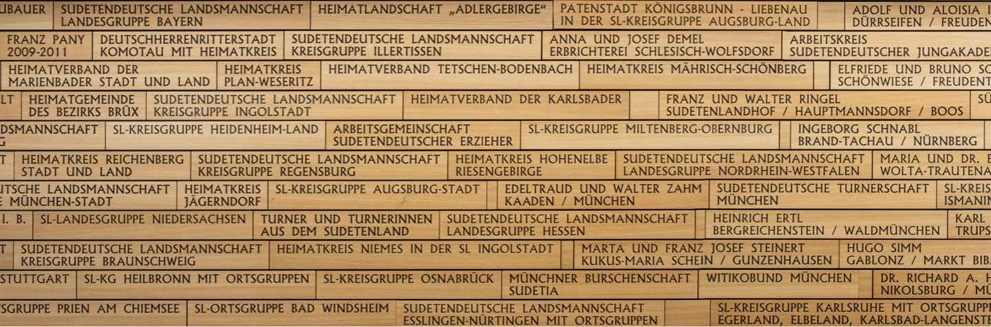 Förderertafel der Sudetendeutschen Stiftung